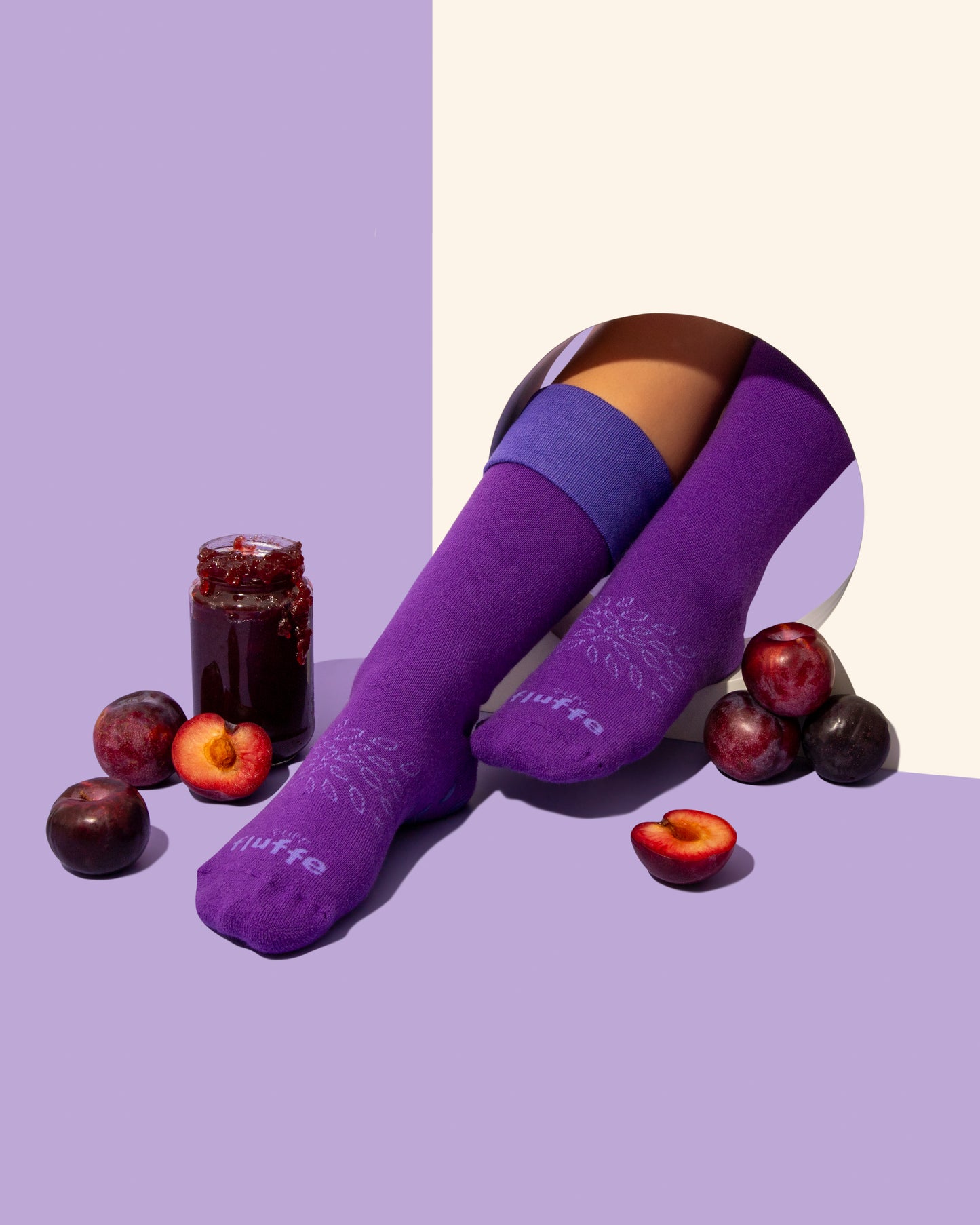 plum jam cloud-soft merino lounge socks