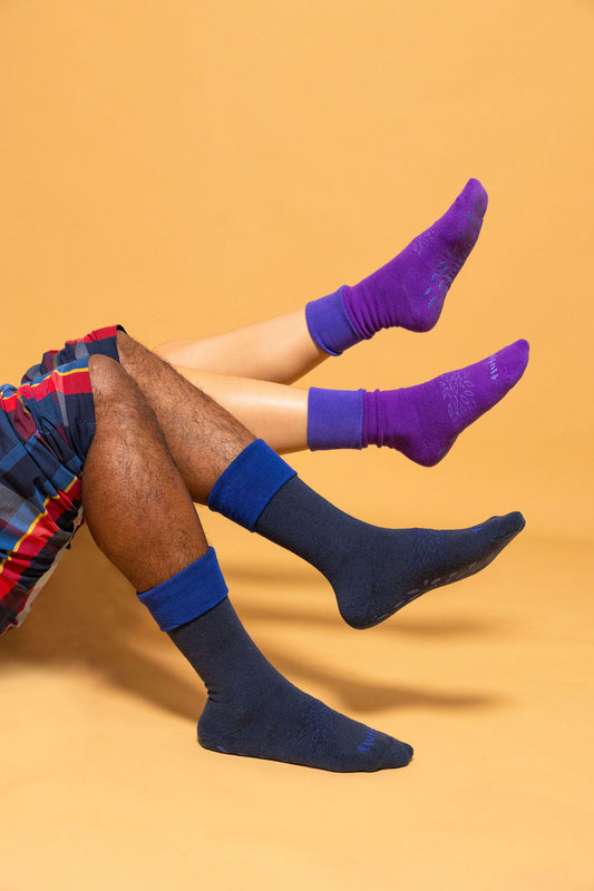 fluffepuff merino wool house socks – warm, soft & non-slip